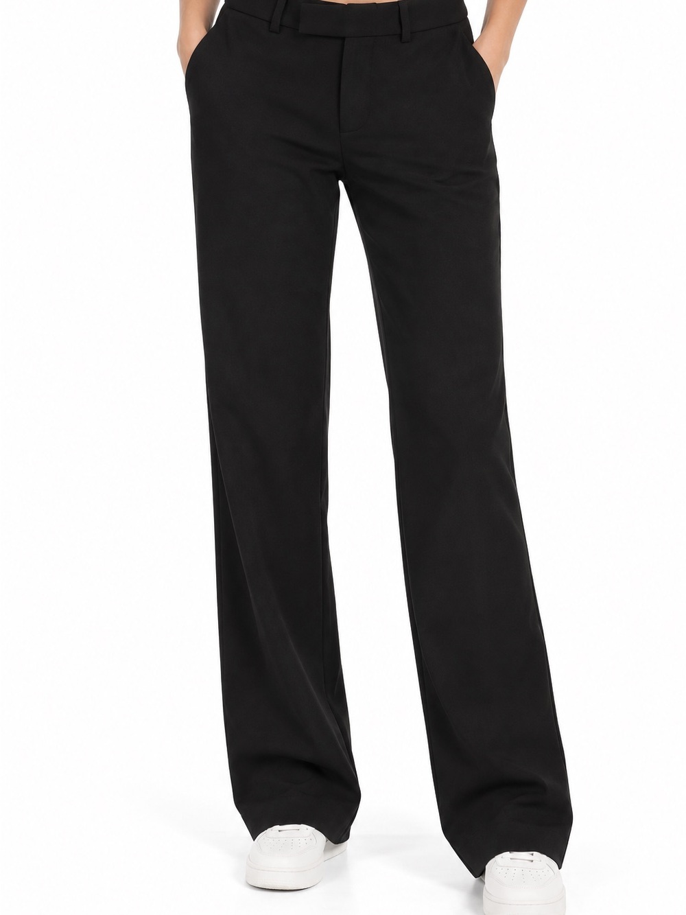 Danielle Guizio Black Boot-Cut Trousers